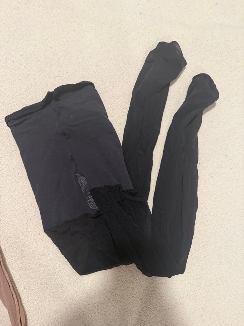 Tights nylons Hanes Black Sheer Tights with Branded Waistband